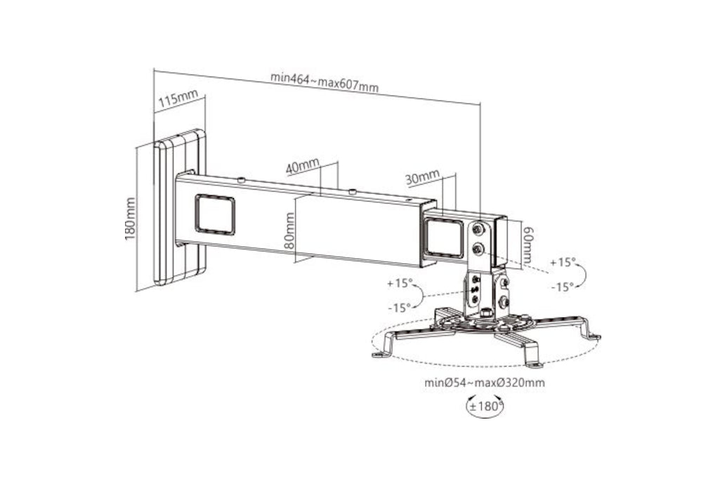 Audio Dimension The Wall Projector Mount