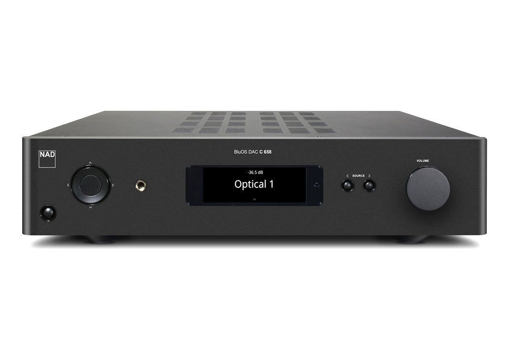 NAD C 658 BluOS Streaming DAC Preamplifier | MQA | Wi-Fi | Bluetooth aptX HD | Phono IN | DIRAC Live