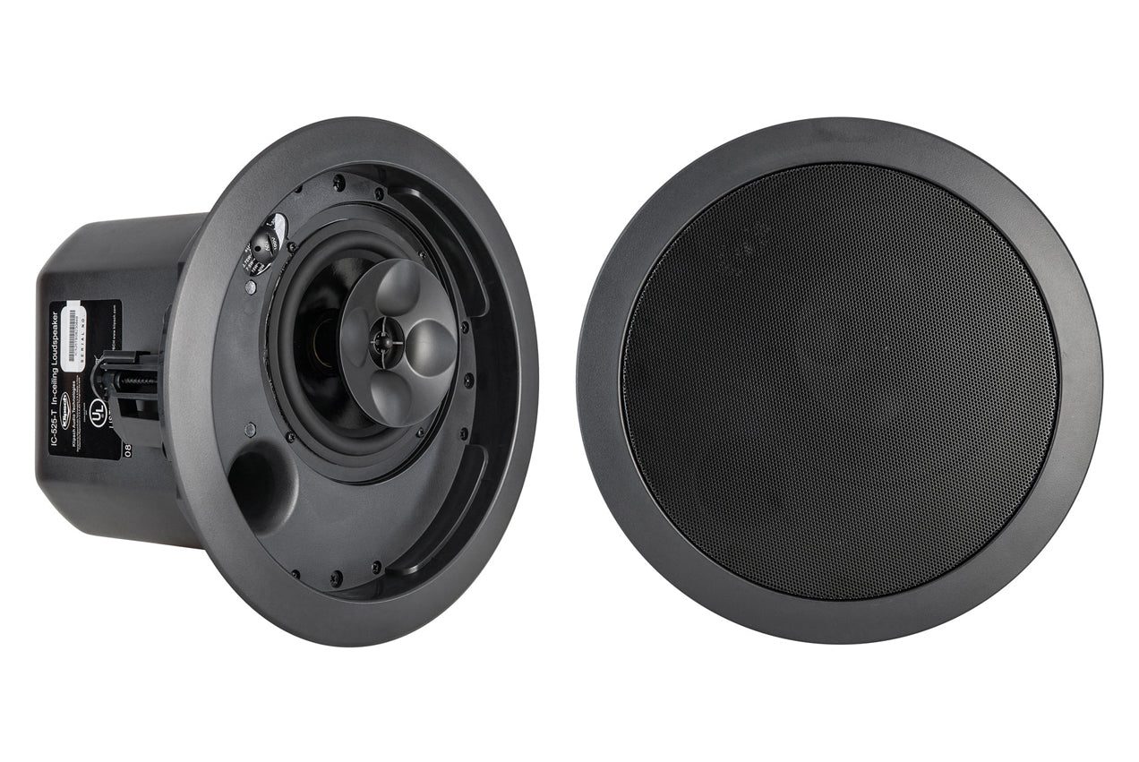 Klipsch IC-525-T 5.25-Inch In-Ceiling Speakers Pair | Tactrix Port | Tactrix Horn Tweeter