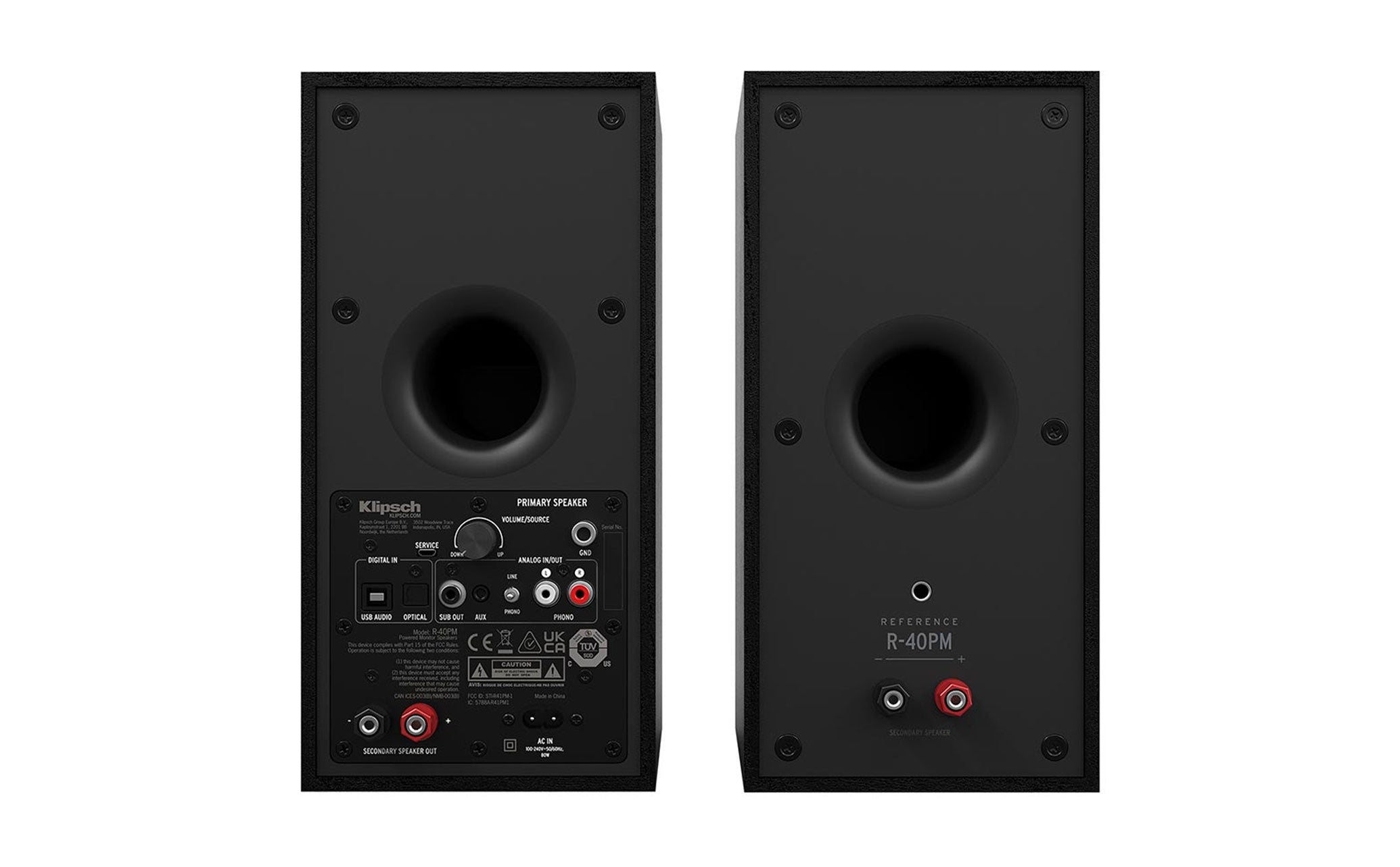 Klipsch R-40PM Powered Bookshelf Speakers Pair