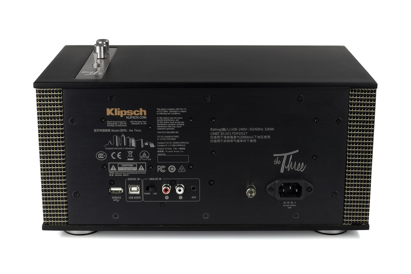 Klipsch The Three II Wireless Tabletop Stereo Speaker System with Phono Input