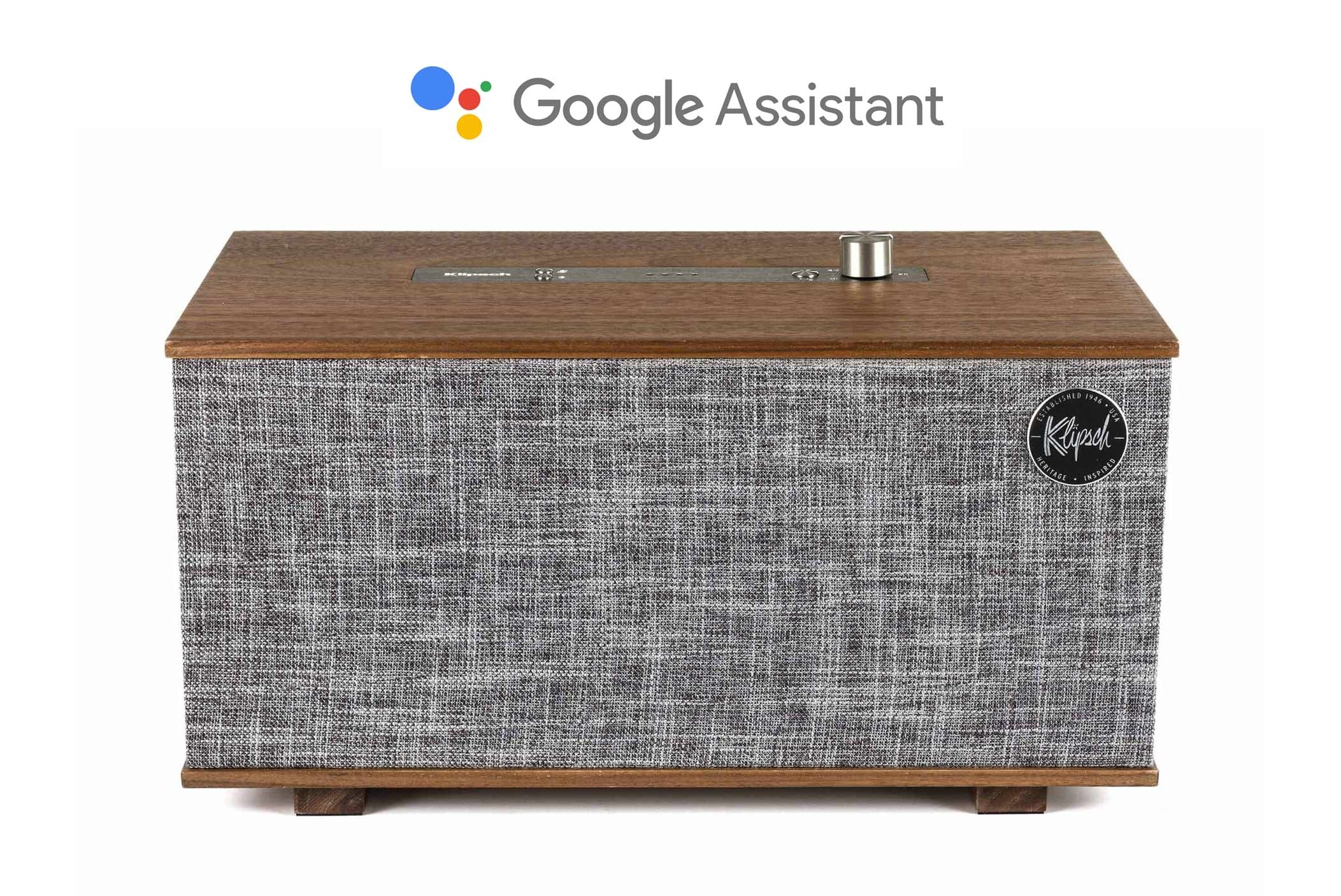 Klipsch The Three Wireless Tabletop Stereo Speaker System with Google Assistant