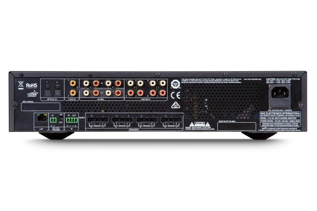 NAD CI8-150 DSP Distribution Amplifier | 8 Speaker Outputs | Rack Mountable | DSP Calibration