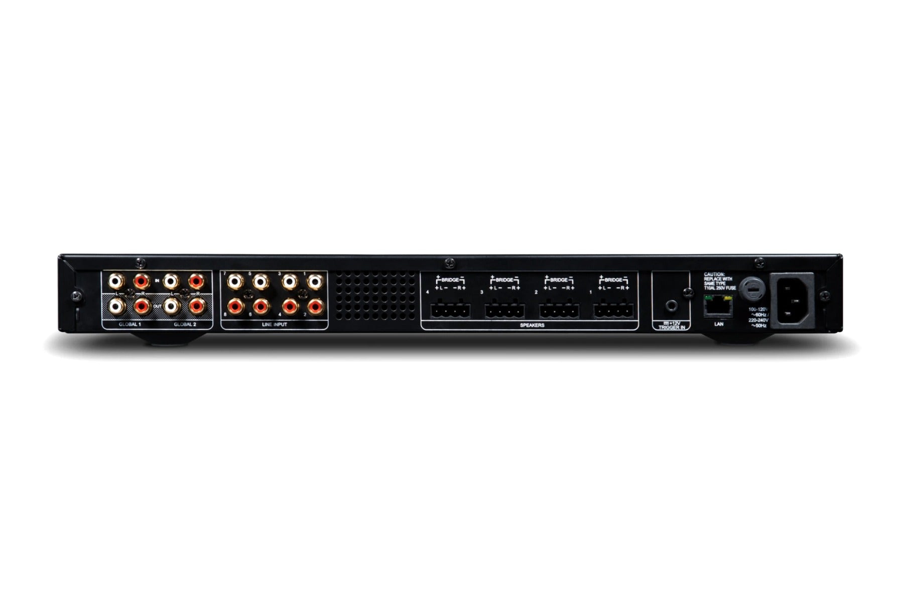 NAD CI8-120 DSP 8 Channel Distribution Power Amplifier | Bridgeable | 1U Rack Design | Hybrid-Digital Amplifier