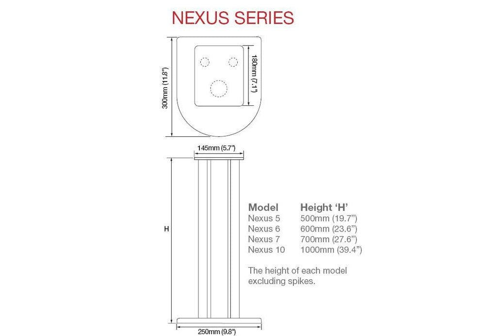 Atacama NEXUS 6i 600mm Speaker Stands Pair