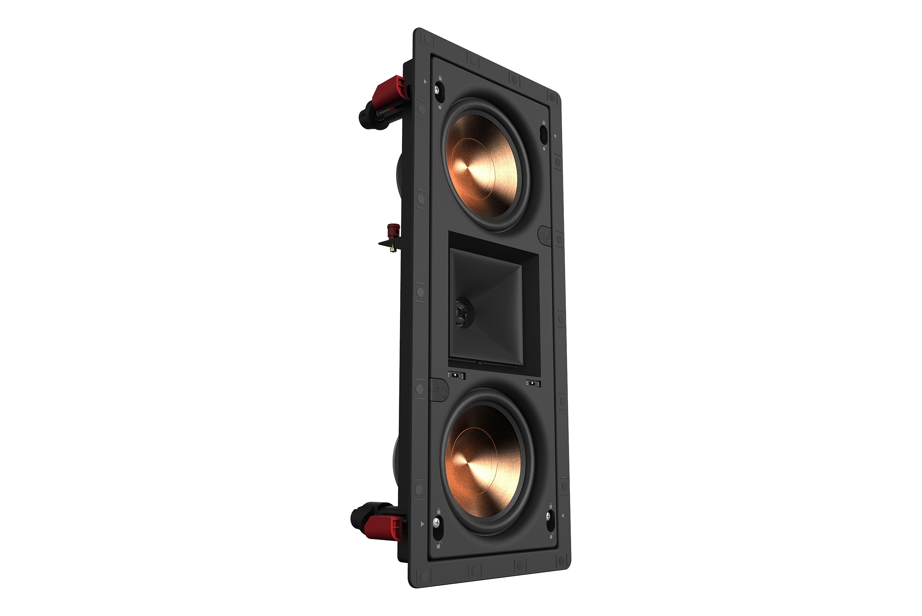 Klipsch PRO-25RW LCR 5.25-Inch Reference In-Wall Speaker | Dual Woofer | 15° Tilt | Pivot Tweeter