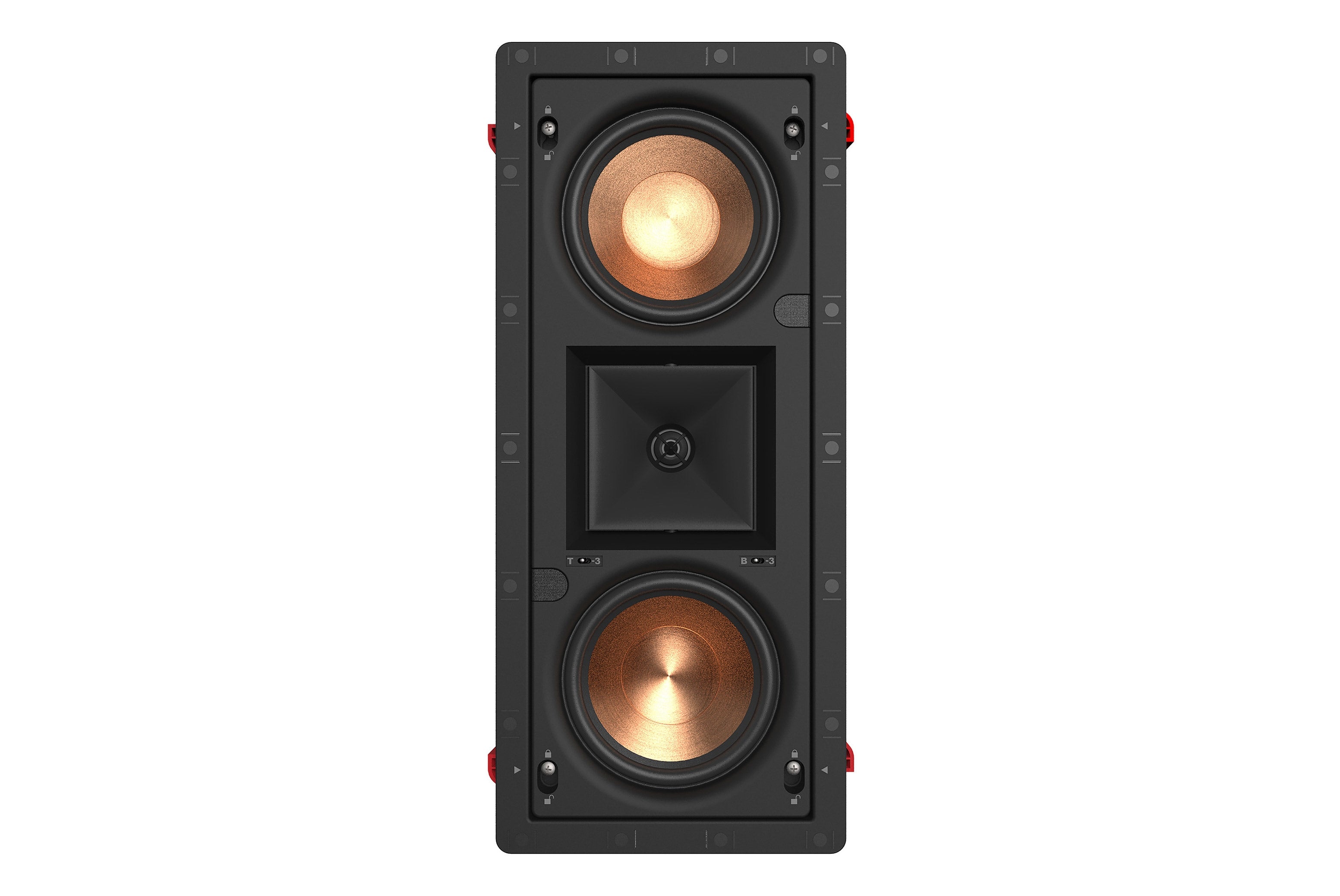 Klipsch PRO-25RW LCR 5.25-Inch Reference In-Wall Speaker | Dual Woofer | 15° Tilt | Pivot Tweeter