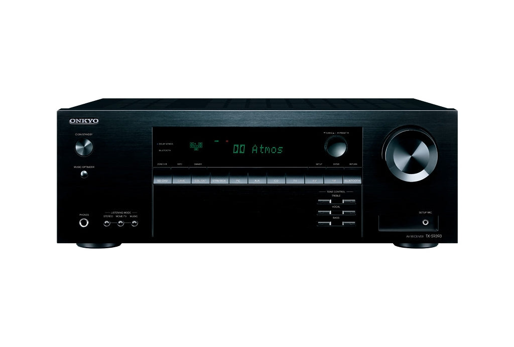 Onkyo TX-SR393 5.2 Channel Home Theatre AV Receiver | Bluetooth | 3.2.2 Dolby Atmos | DTS:X®