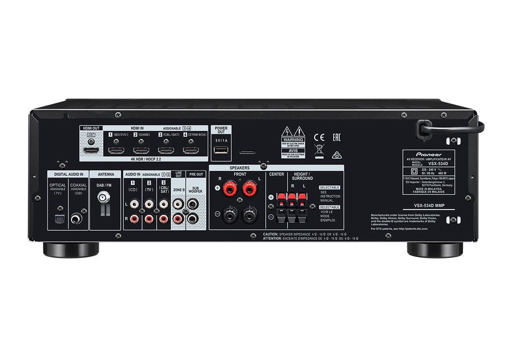 Pioneer VSX-534 5.2 Channel Home Theatre AV Receiver